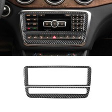 Cubierta de consola de radio interior de fibra de carbono para Mercedes Benz CLA GLA tipo B