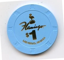 1.00 Chip from the Flamingo Casino Las Vegas Nevada Hot Stamp