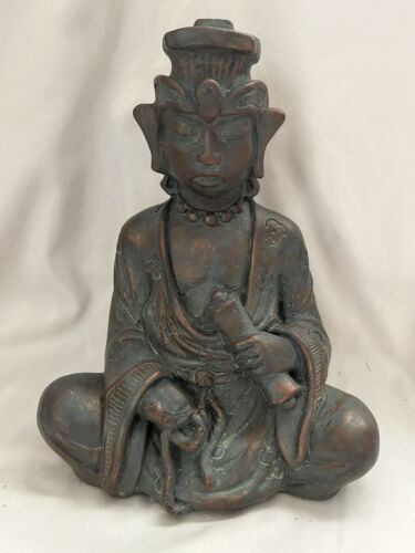 Oriental Boy Signed Universal Statuary Chicago Corp 1996 10" - Picture 1 of 8