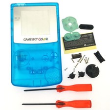GBC Nintendo Game Boy Color Replacement Housing Shell Screen Blue Silver USA 