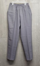 Vintage Levis Bend Over Pants Womens 14 Gray Pull On Elastic Waist USA Made 80s