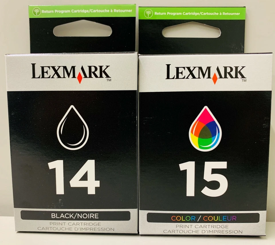 New Genuine Lexmark 14 15 2PK Box Ink Cartridge SeriesColor X2600 Z Series Z2300 - Image 3 of 4