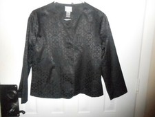 Chicos Black 2 Button Bolero Jacket Blazer