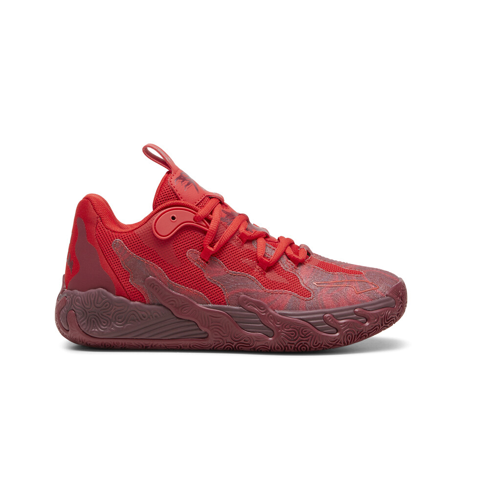 Puma MB 03 Lo Team Basketball Shoes for Youth Boys Red Athletic Sneakers  