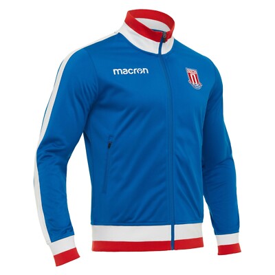 MEN'S MACRON FC STOKE CITY 2018/2019 TRACK JACKET SOCCER FOOTBALL SIZE L LARGE