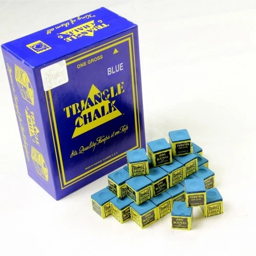 Triangle Chalk Snooker Pool Billiard Cue Tip Green Red Blue Genuine Tweeten USA - Picture 3 of 17