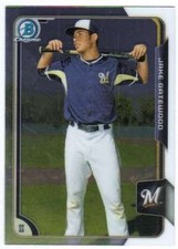 2015 Bowman Draft Picks Chrome Prospect #104 Jake Gatewood Brewers 