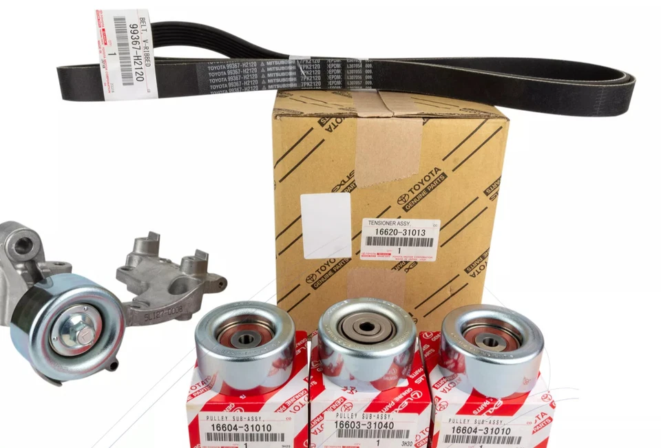 Genuine OEM Belt Idlers & Tensioner for TOYOTA 4RUNNER TACOMA FJ TUNDRA V6 1GRFE - Image 2 of 3