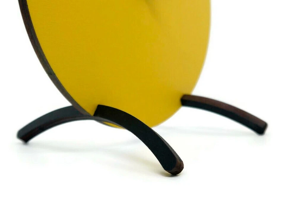 Reloj de mesa y escritorio analógico silencioso de madera para dormitorio - Reloj de diseño elegante Foto 3 de 4