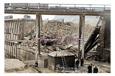 ptc3068 - Yorks. - The Aftermath of the Fire at Portmulgrove in 1911 - print 6x4