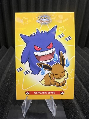 Gengar & Eevee - Cracked Ice Holo - Let's Go Eevee Database - NM