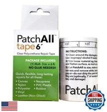 Moose Supply PatchAll Kit | Polyurethane Plastic Adhesive Tape | Clear Repair