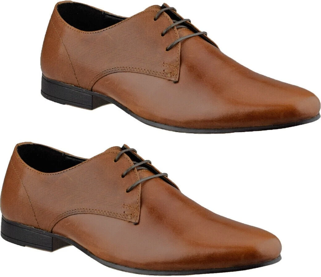 MENS RED TAPE REAL LEATHER LACE UP CASUAL OFFICE SMART FORMAL BROGUE SHOES SIZE