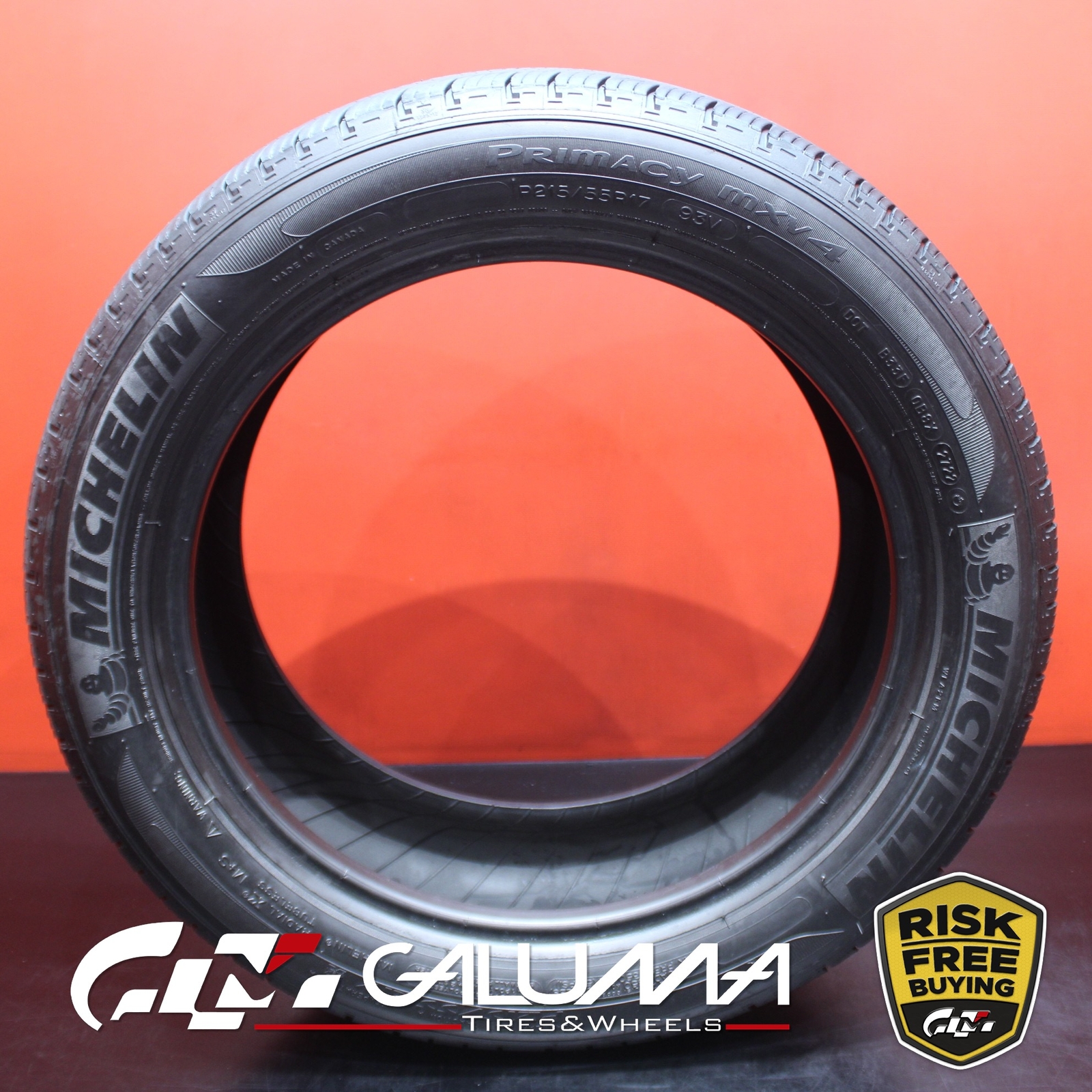 1 (One) Tire Michelin Primacy mxv4 P215/55R17 215/55/17 2155517 No