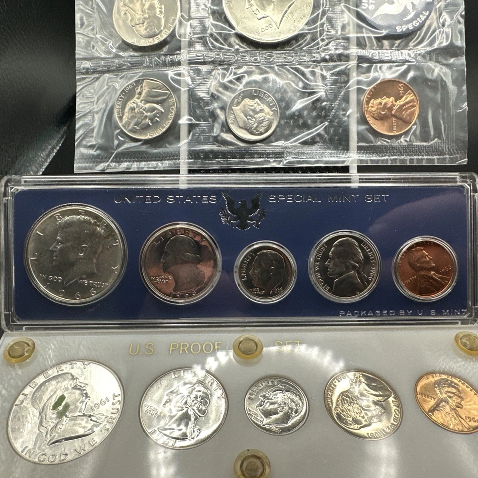 1961 us Mint Set And 1965 1966 SMS Set*******wow******** - Image 3 of 4