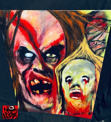 victor crowley painting ORIGINAL by No NO Ahhh ! hatchet movie horror movie art 