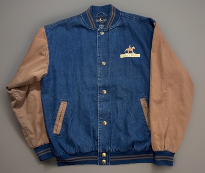Vintage 90s  Mirage Homes  Denim Button Front Bomber Luna Pier Jacket 