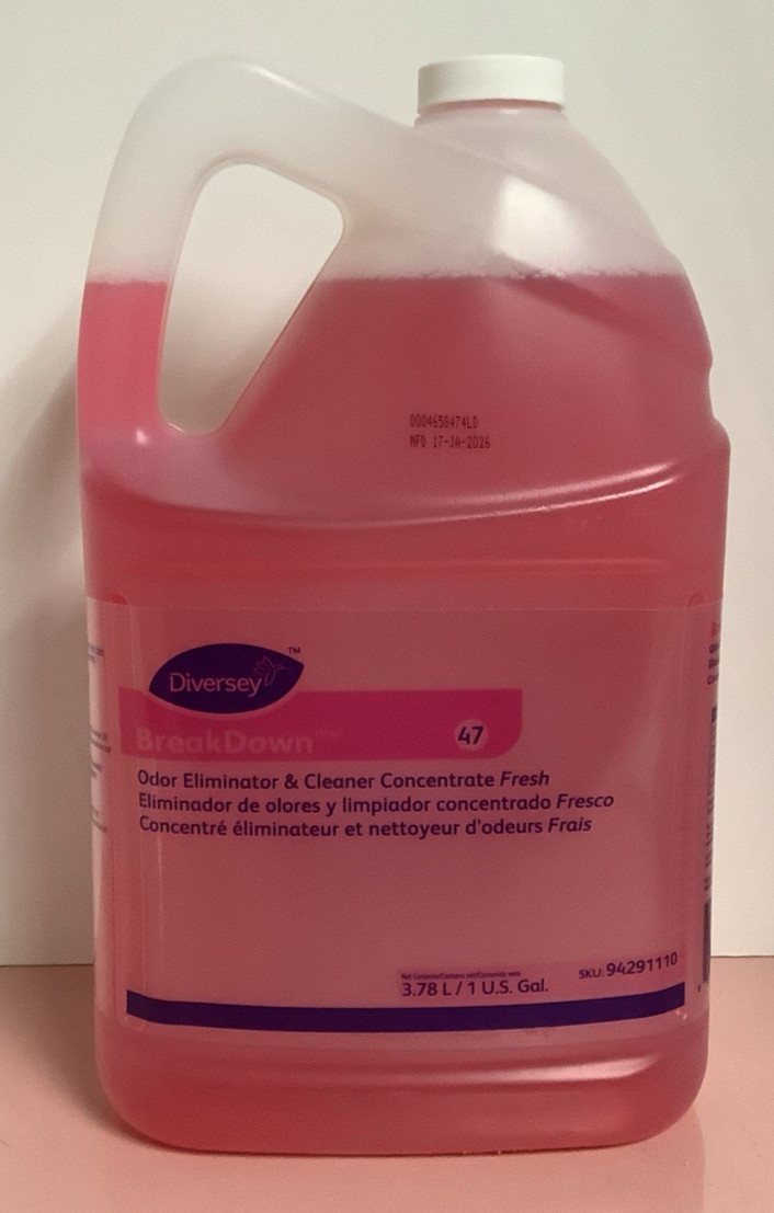 1 gallon Diversey 94291110 BREAKDOWN Odor Eliminator & Cleaner Concentrate Fresh