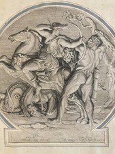 Sehr Schön Gravur 1678 Xvii Jhd. Works Hercule Amazone Jean Pesne Nicolas Chick