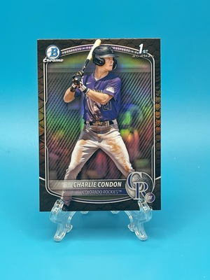 #ad 2025 Bowman Chrome Prospects 1st Charlie Condon #BCP 75 Reptilian Refractor $9.99