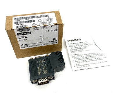 Siemens 6ES7972-0BB42-0XA0 SIMATIC DP PROFIBUS Bus Connector 35-Degree RS485