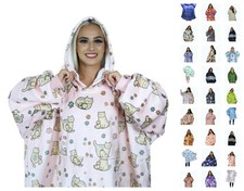 New Winter Warm Women's Oversized Hoodie Blanket Cozy Fleece Wearable Sweatshirt