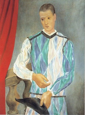 Pablo Picasso - Harlekin 1917 A1-A4 Poster Kunst Gemälde Meister Fine Classic Wal
