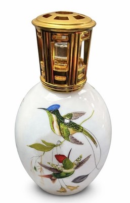 Lampe Berger Paris Limoges Porcelain Hummingbird Catalytic Lamp w