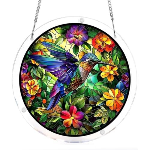 Hummingbird 83 Piece Acrylic Jigsaw Puzzle,DIY Hanging Sun Catcher Puzzle