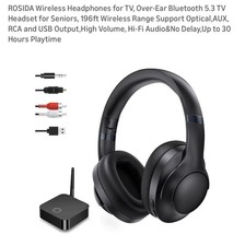 ROSIDA Wireless Headphones for TV, Over-Ear Bluetooth 5.3 TV Headset for...