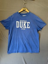 Duke University Shirt mens XL Blue Campus Crew NCAA Sports Basketball Spell out