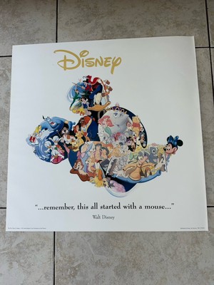 REMEMBER THIS ALL STARTED WITH A MOUSE Poster -Art of Disney 1993- WENZEL