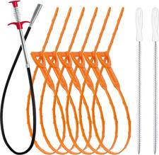 35.5inch Drain Clog Remover 1pcs , 25inch Drain Snake Hair Remover 6pcs Clean