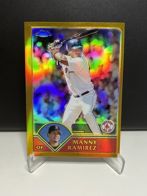 2003 Topps Chrome MANNY RAMIREZ Gold Refractor RED SOX #/449 RARE