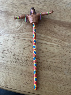 Ultimate Warrior Pencil Hugger Topper WWF WWE Wrestling 1990