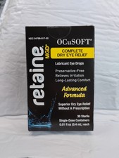 OCuSOFT Retaine MGD Complete Dry Eye Relief Lubricant Eye Drops 30ct Exp 2027