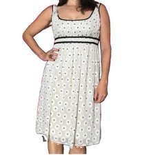Adrianna Papell 4 Dress Polka Dot Sleeveless Babydoll Fairy Whimsical Party NWT