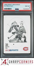 1986 KRAFT DRAWINGS PATRICK ROY RC CANADIENS HOF PSA 8