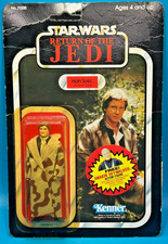1983 Han Solo Trench Vintage Star Wars ROTJ Jedi 77 Back Figure Without Camo
