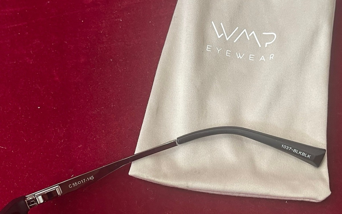 WMP Lance Jade Black Sunglasses 55-17-145 Black Lens With Pouch