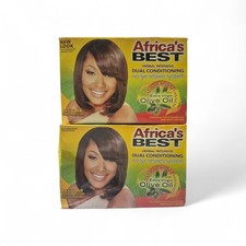 2 Pack Africa's Best Herbal Intensive No-Lye Dual Conditioning Relaxer System