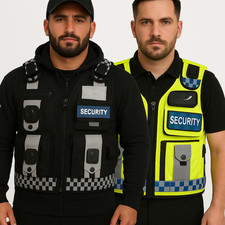 Hi Viz Security Vest Tactical Jacket Dog Handler Vest Enforcement CCTV ONE SIZE