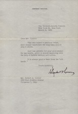 HERBERT HOOVER - TYPED LETTER SIGNED 03/21/1963