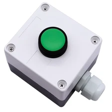 mxuteuk Momentary Push Button Switch Station Box Exit Green-B 