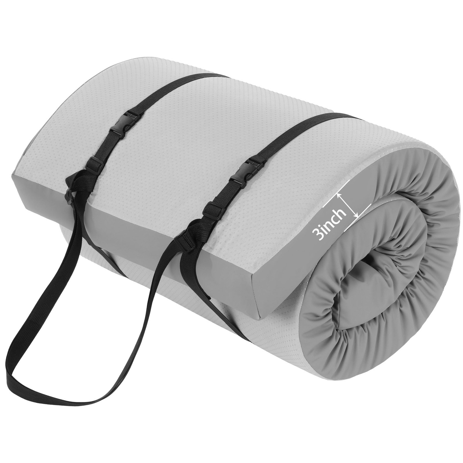 3 Inch Thick Yoga Mat with Carrying Handles for Gymnastics and Exercise