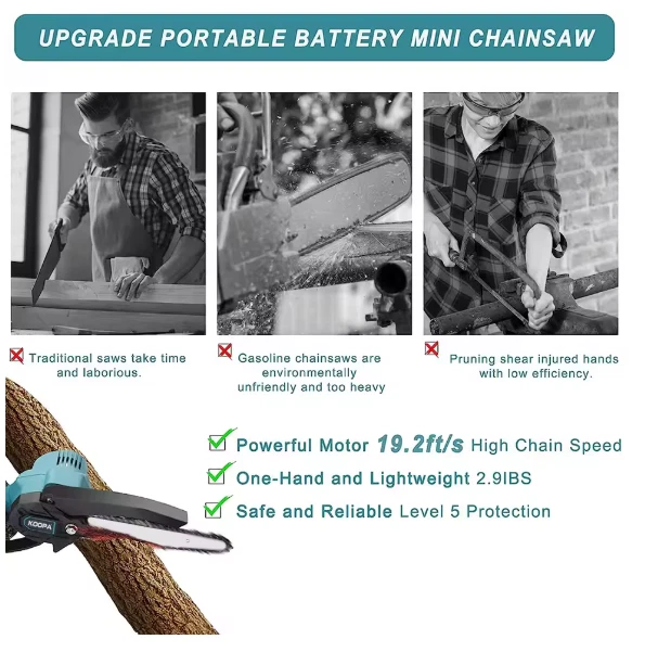 Mini motosierra con hoja pequeña eléctrica de mano de 6 pulgadas Makita 18v (sin batería) Foto 4 de 4