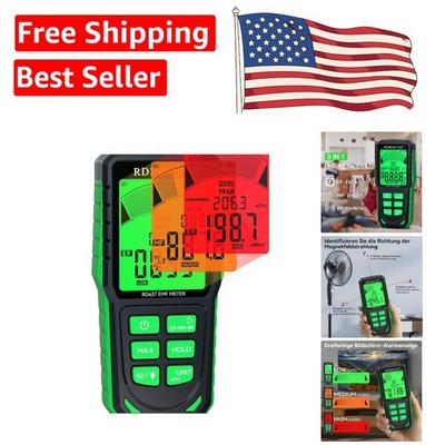 3-in-1 EMF Detector for Electric, Magnetic & RF Fields - Safe Home & Office Use