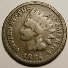 1884 Indian Head Cent Penny VG - Details  "Not Cleaned - Actual Coin Pictured"