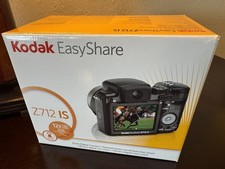Kodak EasyShare Z712 IS 7.1MP Digital Camera Black works 100% orig box & receipt