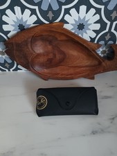 Ray Ban Luxotica Case Glasses Sunglasses Vintage Faux Leather Black Velvet Lined